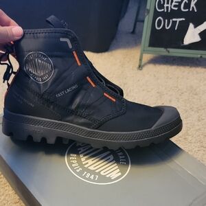 Palladium Black and Orange Men's Boots 9.5 NWT